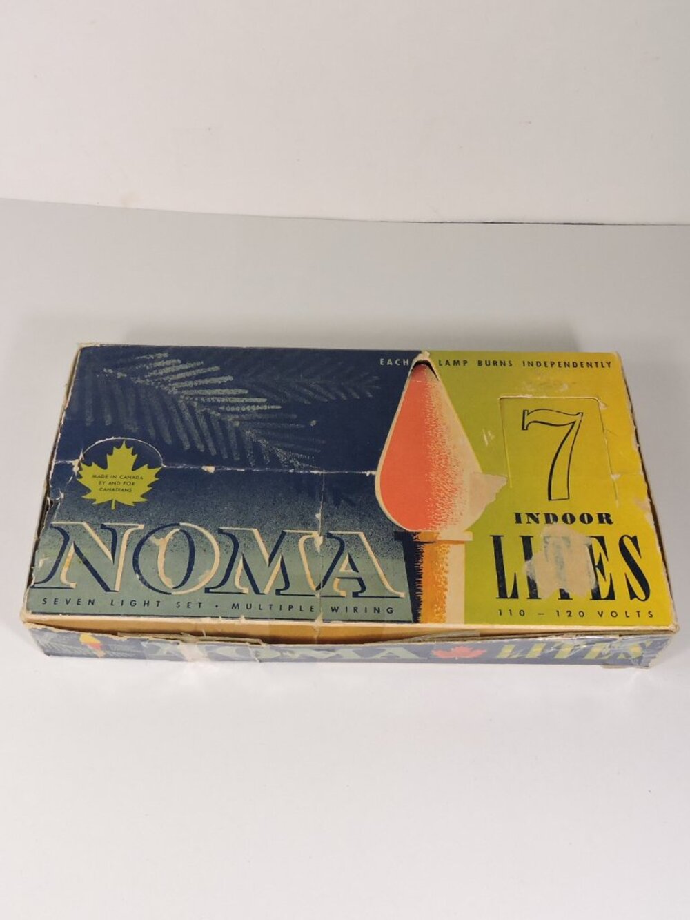 Vintage 7 Light NOMA Indoor Christmas Lighting Set No. 3010 Working - 1950's era